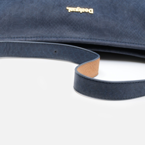 DESIGUAL Suede-Effect Shoulder Bag with Embroidery - Picture 6 of 13